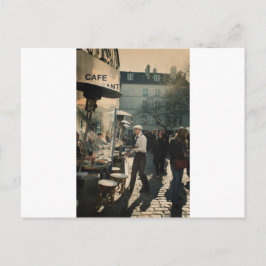 fransk cafeservitör vykort