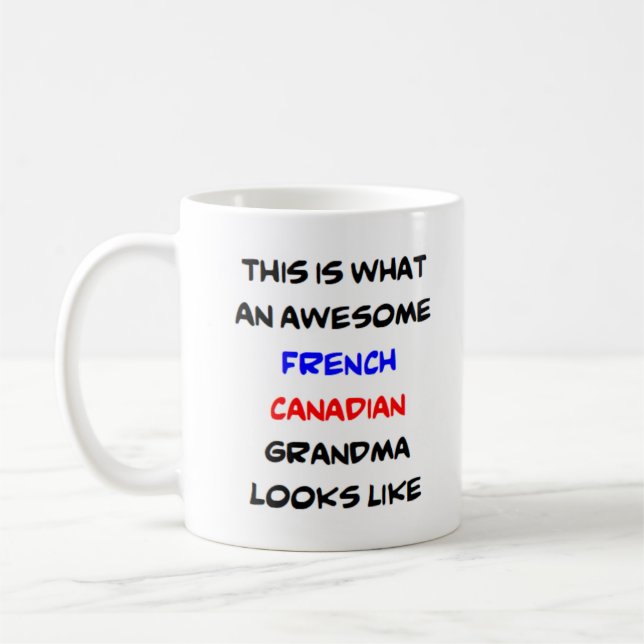 fransk canadis morma, fantastisk kaffemugg (Vänster)