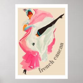 Fransk Cancan (Vintage fransk ad) Poster
