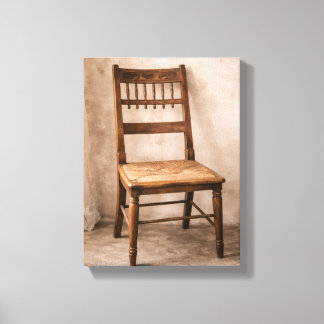 Fransk Canvas Landsbygd Rustik Stol Tryck