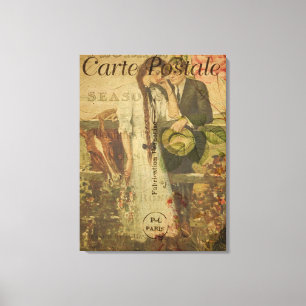 Fransk "Carte Postale ", Canvastryck