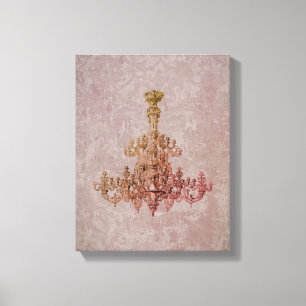 Fransk Chandelier CHANGE FÄRG - Wrapped Canvas
