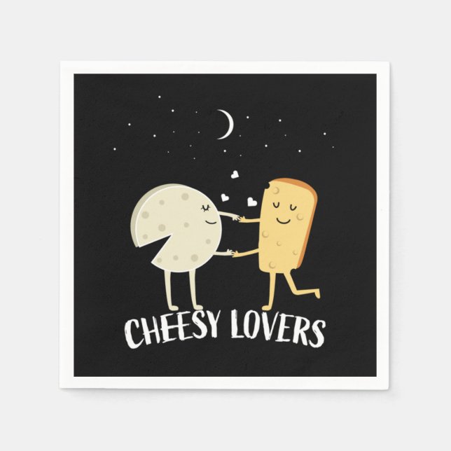 Fransk Cheesy Älskare Cheesy Älskare Pappersservett (Framsidan)