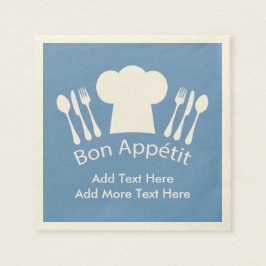 Fransk Chef Bon Appetit Lägg till egen text Pappersservett