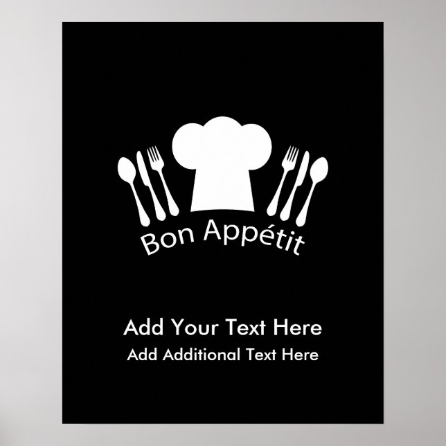 Fransk Chef Hat Gourmet Cook Poster (Framsidan)