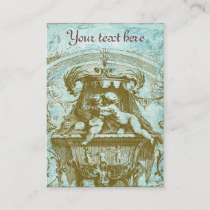 Fransk Cherub Vintage Stil Business Profile Card Visitkort