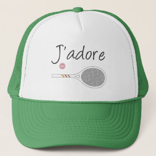 Fransk Chic J'adore Tennis Player Design Keps