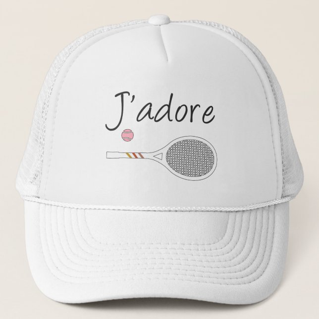Fransk Chic J'adore Tennis Player Design Keps (Framsida)