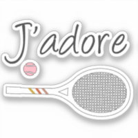 Fransk Chic J'adore Tennis Player Retro Design