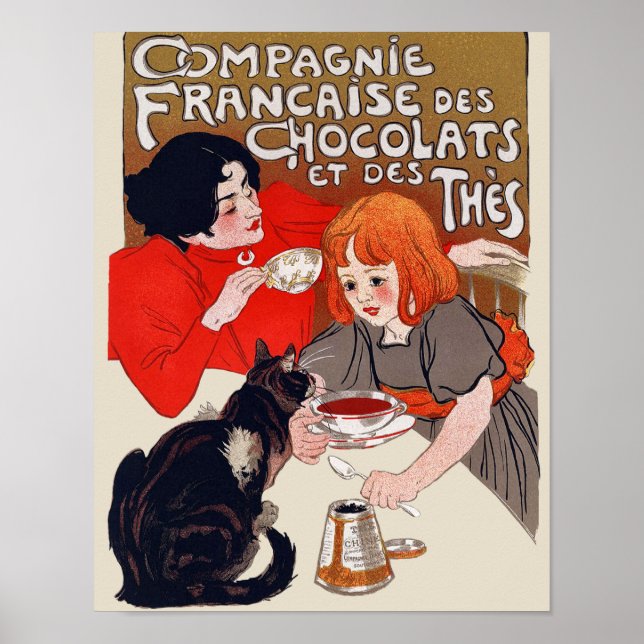 Fransk Chocolate Party Poster (Framsidan)
