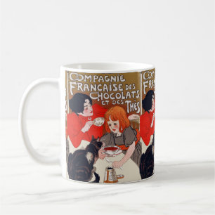 Fransk Chocolate Party Steinlen Art Kaffemugg