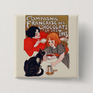 Fransk Chocolate Party Steinlen Art Knapp
