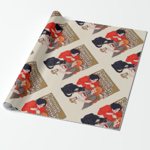 Fransk Chocolate Party Steinlen Art Presentpapper