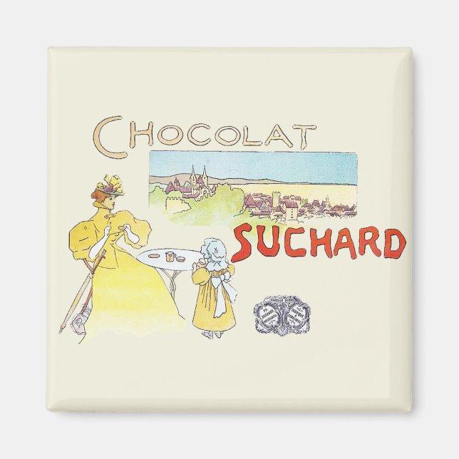 Fransk Chocolate Victorian Candy Sugar Magnet (Framsidan)