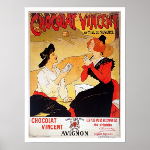 Fransk chokladadvertizing för vintage poster