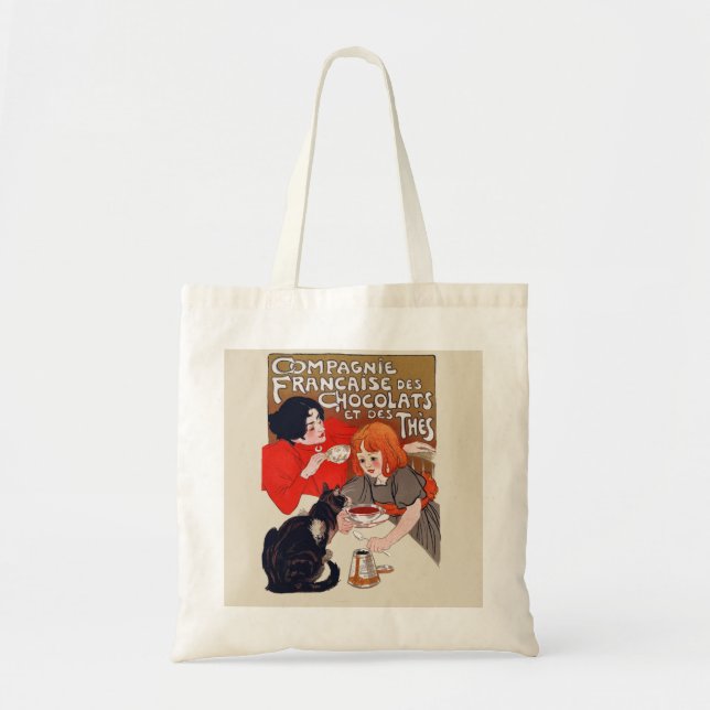 Fransk Chokladfest Steinlen Art Tygkasse (Framsidan)