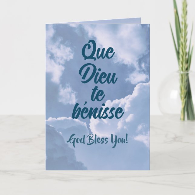 Fransk Christian Birthday Card Kort (Framsida)