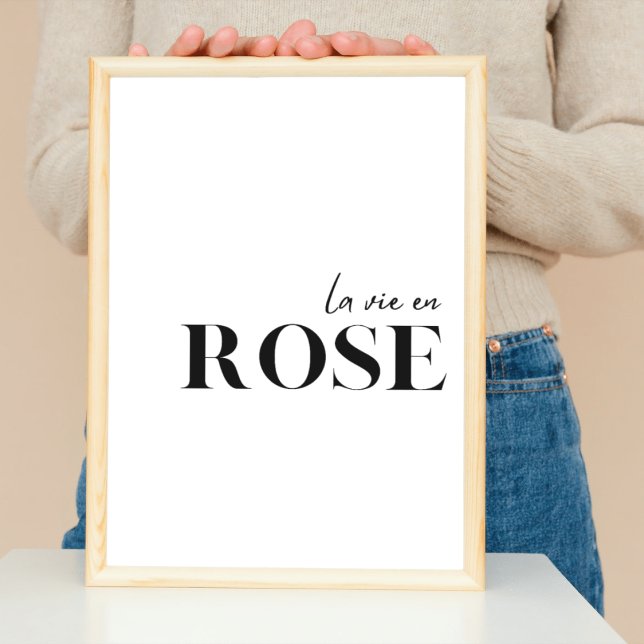 Fransk Citat " La vie en ro" Poster (Skapare uppladdad)