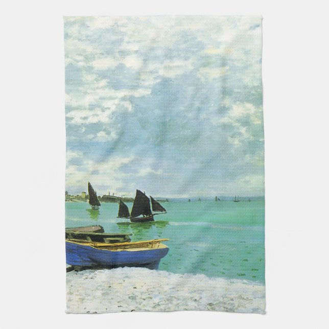 Fransk Coastal Village American MoJo Kitchen Towel Kökshandduk (Vertikal)