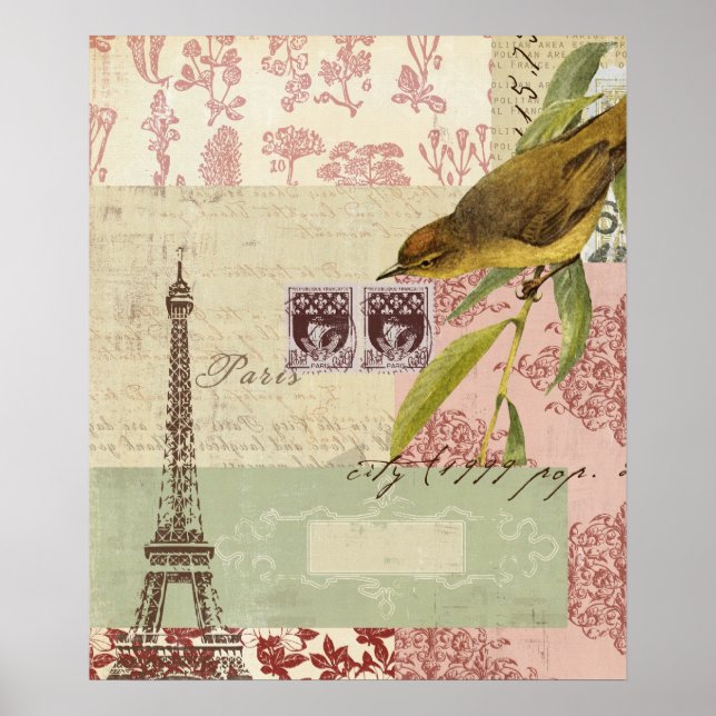 Fransk Collage Poster (Framsidan)