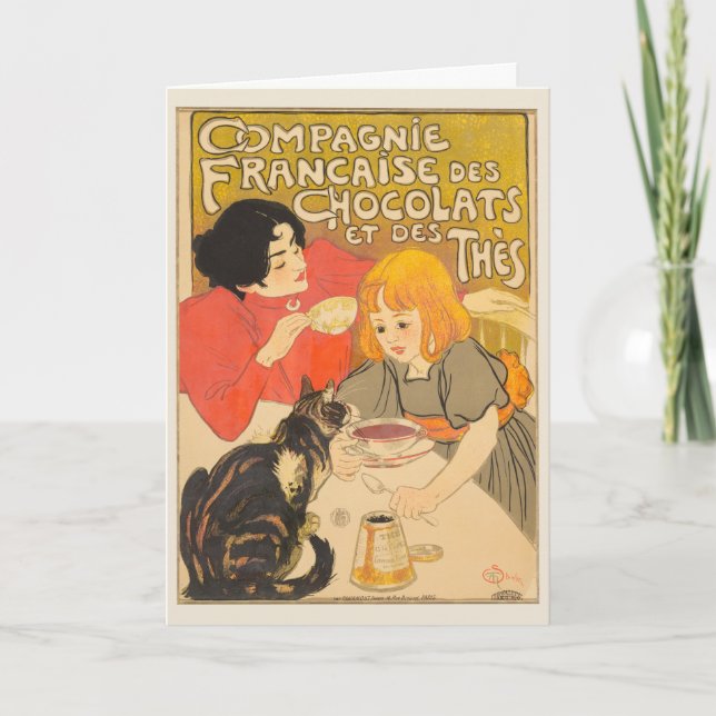 Fransk Company of Chocolates and Teas, Art nouveau Kort (Framsida)