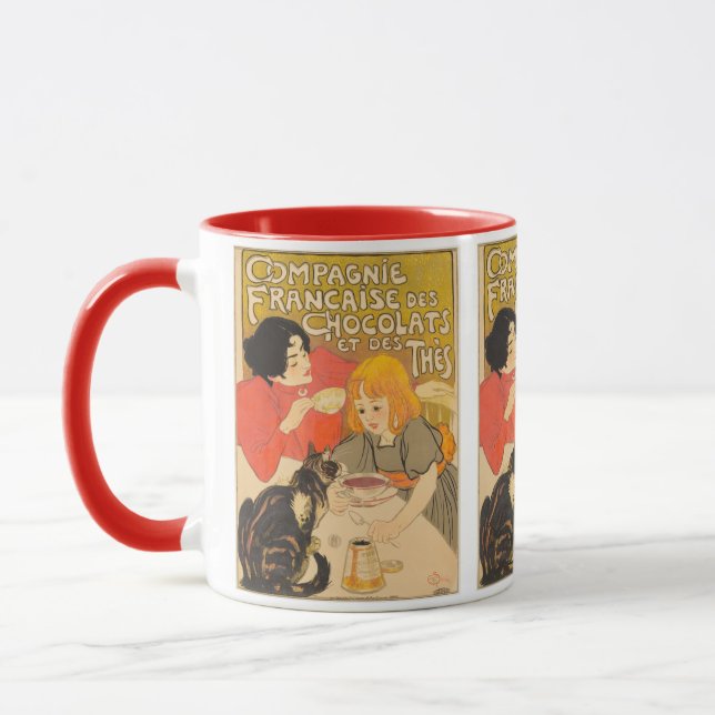 Fransk Company of Chocolates and Teas, Art nouveau Mugg (Vänster)