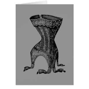 Fransk Corset Hälsningskort