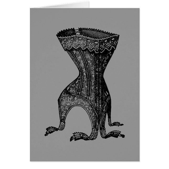 Fransk Corset Hälsningskort (Framsidan)