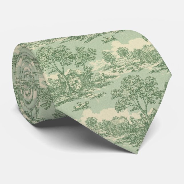 Fransk Country Sage Toile bondescen Slips (Rullad)