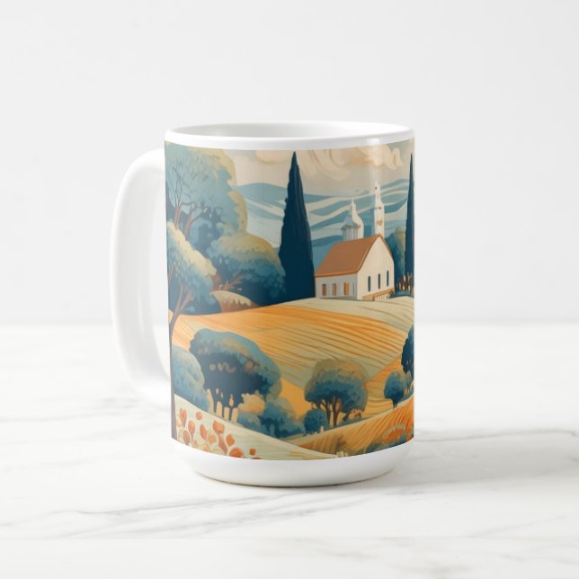 Fransk Countryside Kaffemugg (Framsida vänster)