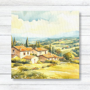 Fransk Countryside Rolling Backe Art Canvastryck