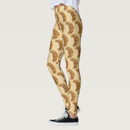 Fransk Croissant Hett Flaky Buttery Pastry Foodie Leggings