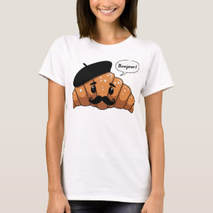 Fransk Croissant T Shirt