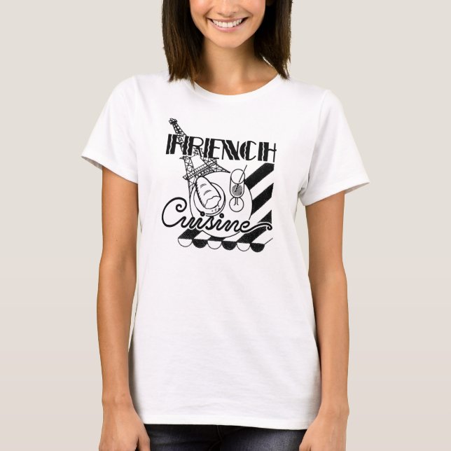 Fransk Cuisine Shirt Tee Shirt (Framsida)