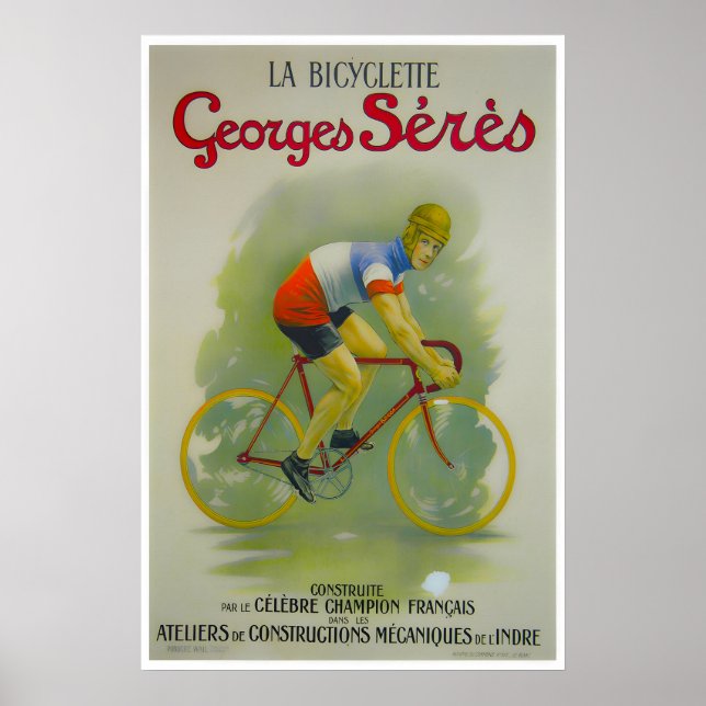 Fransk cykelplansche Cykelkonst Cykeltryck av Poster (Framsidan)