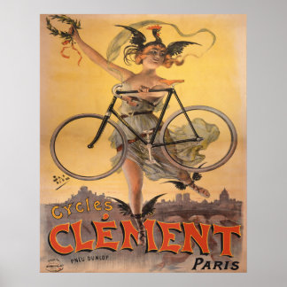 Fransk cykelreklam från 1898 poster