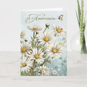 Fransk Daisy och Ladybugs Birthday Kort