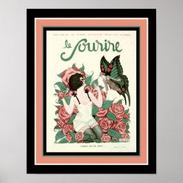 fransk Deco "Le Sourire" från 1920 Poster