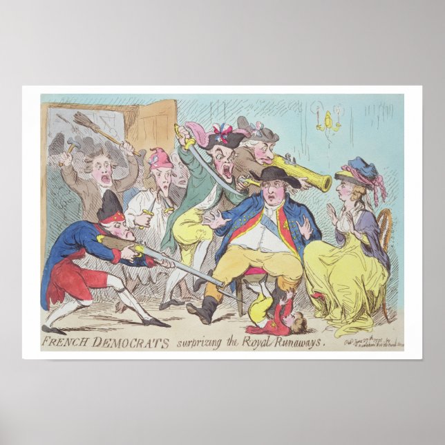 "Fransk Demokrater som överraskar Royalet Runaways Poster (Framsidan)