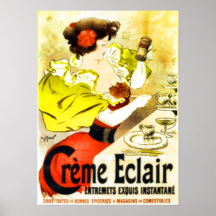 Fransk Dessertannonsering Poster