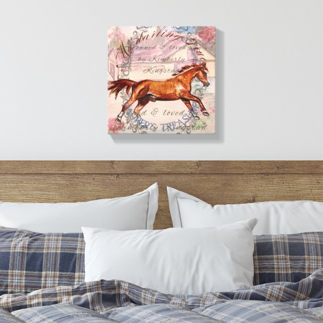 fransk-diskett canvastryck (Insitu (sovrum))