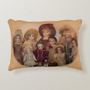 Fransk Dolls och Vänner Prydnadskudde