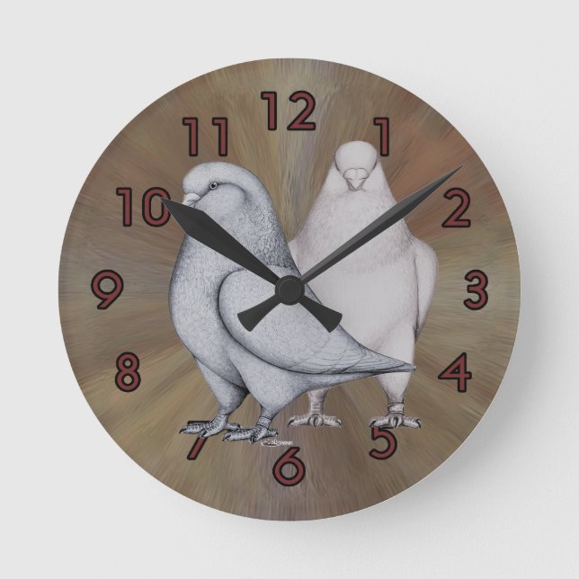 Fransk-domänlås Rund Klocka (Framsida)