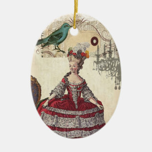 Fransk drottning Marie Antoinette för Paris Julgransprydnad Keramik