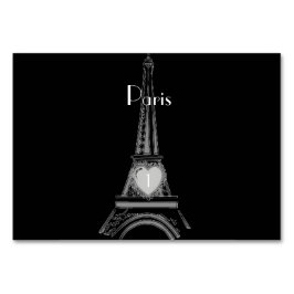Fransk Eiffel Torn Paris Bord Card Bordsnummer