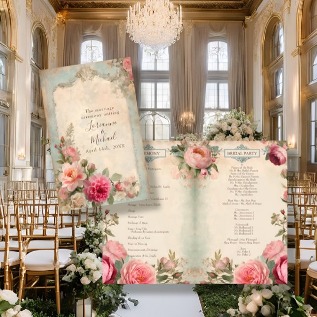 Fransk Elegant Blommigt Vintage bröllop Ceremony (Skapare uppladdad)