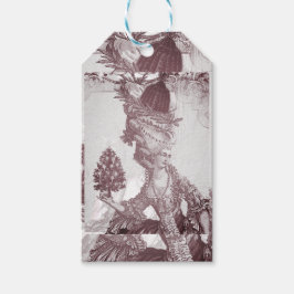 Fransk elegant Marie Antoinette Joyeux Noel Presentetikett