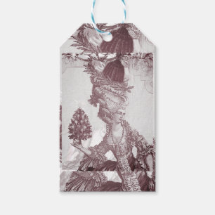 Fransk elegant Marie Antoinette Joyeux Noel Presentetikett