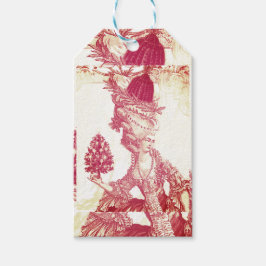 Fransk elegant Marie Antoinette Joyeux Noel Presentetikett