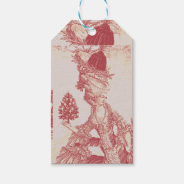 Fransk elegant Marie Antoinette Joyeux Noel Presentetikett